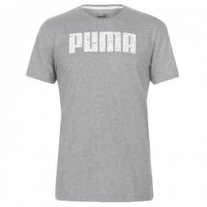 Puma No1 Logo T Shirt Mens - Med Grey/White