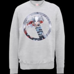 Marvel Avengers Assemble Thor Montage Sweatshirt - Grey - L