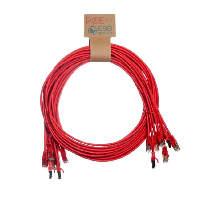 Cablenet Cablenet 0.3m Cat6a RJ45 Red U/FTP LSOH 30AWG Slim Snagless Booted Patch Lead (PK10) SL65-2003P