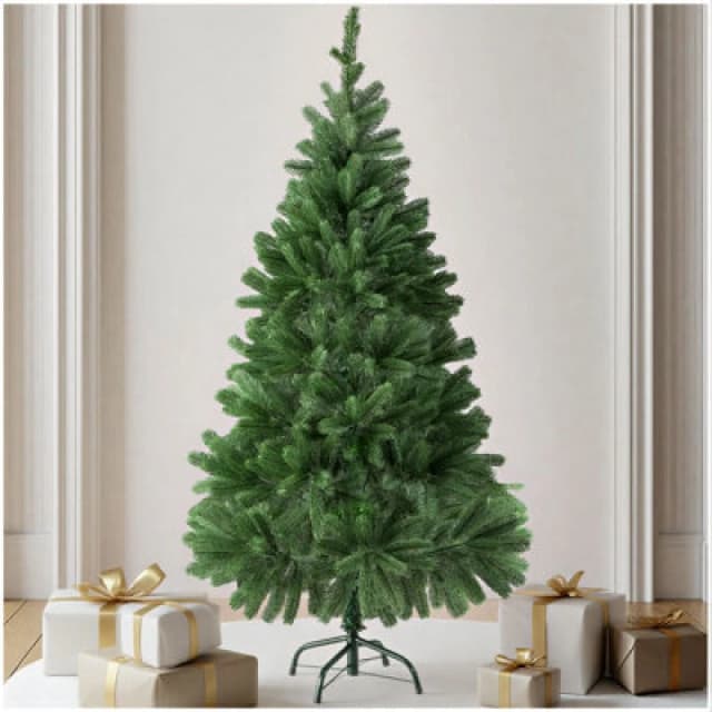 Tectake Christmas Tree - Artificial Christmas Tree With Injection-Moulded Needles And Bendable Branches - 140 Cm - Green