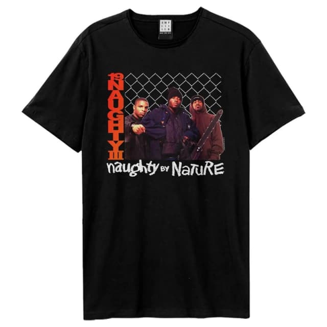 Amplified Amplified Men Hip Hop Hooray Naughty By Nature T-Shirt in Black Size: X-Small Black XS Male 5063806704690