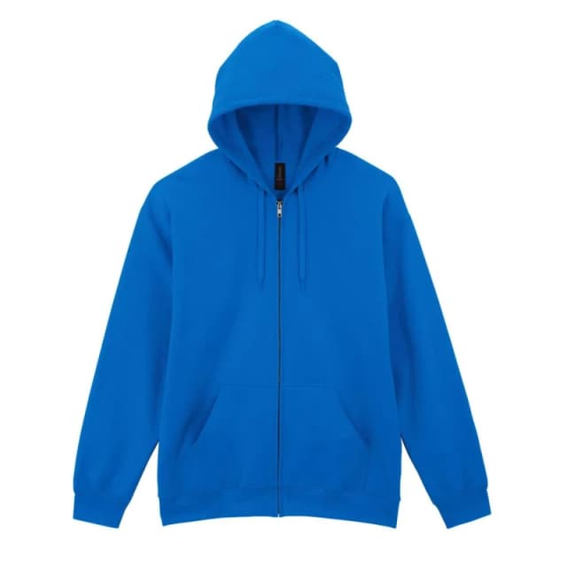 Gildan Mens Softstyle Fleece Midweight Full Zip Hoodie in Blue Size: Small Blue Male S