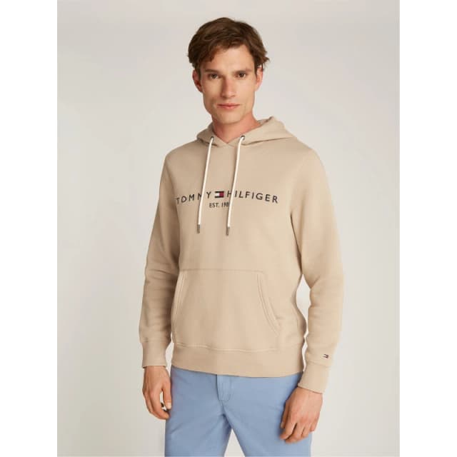 Tommy Hilfiger Logo Hoodie Sandalwood RBT male S