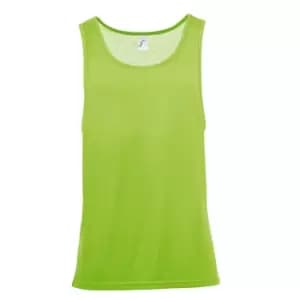 SOLS Unisex Jamaica Sleeveless Tank / Vest Top (M) (Neon Green)