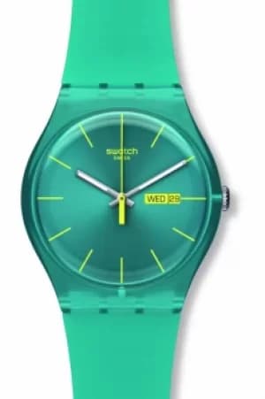 Unisex Swatch Turquoise Rebel Watch SUOL700