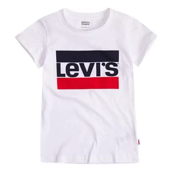 Levis SPORTSWEAR LOGO TEE Girls Childrens T shirt in White - Sizes 2 years,3 ans