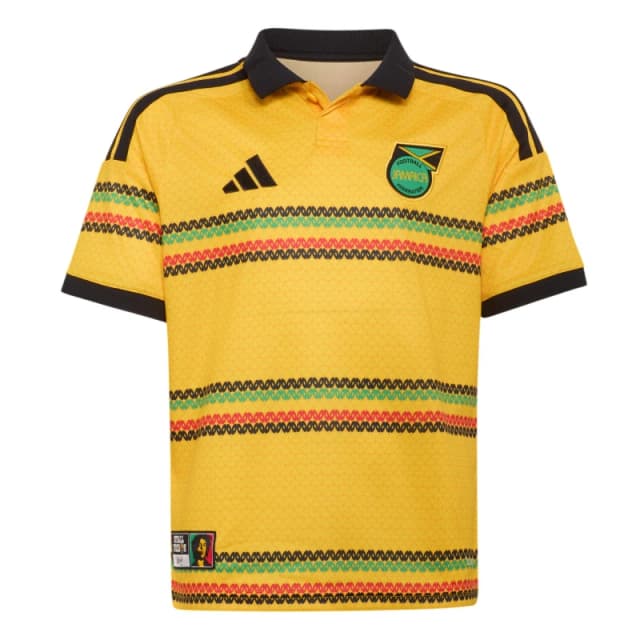 adidas Kids Jamaica Home Shirt 2026 Gold/Green unisex 7-8 Years