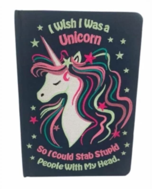 I Wish I Was A Unicorn Embroidered Journal Hardback