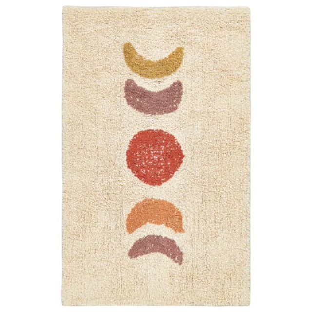 Beliani Cotton Bath Mat 50 X 80 Cm Beige Esme