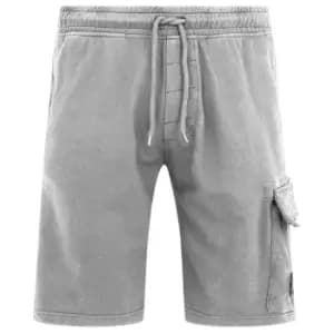 CP COMPANY Lens Fleece Shorts - Grey