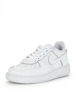 Nike Air Force 1 Childrens Trainer, White/White-White, Size 1