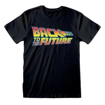 Back To The Future - Vintage Logo Unisex Large T-Shirt - Black