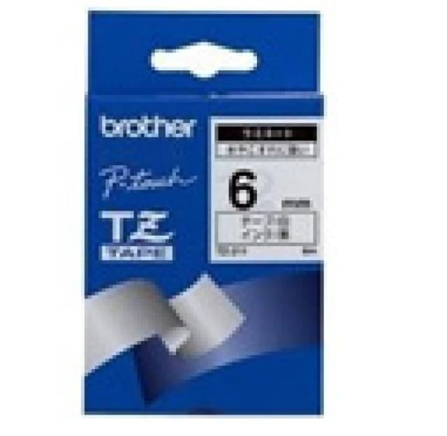 Brother Black on White Gloss Laminated Tape. 6mm label-making tape TZ