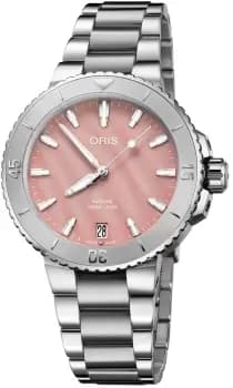 Oris watch Aquis Date Blush Pink