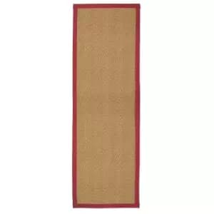 Herringbone Runner with Border - Red - 60x180cm