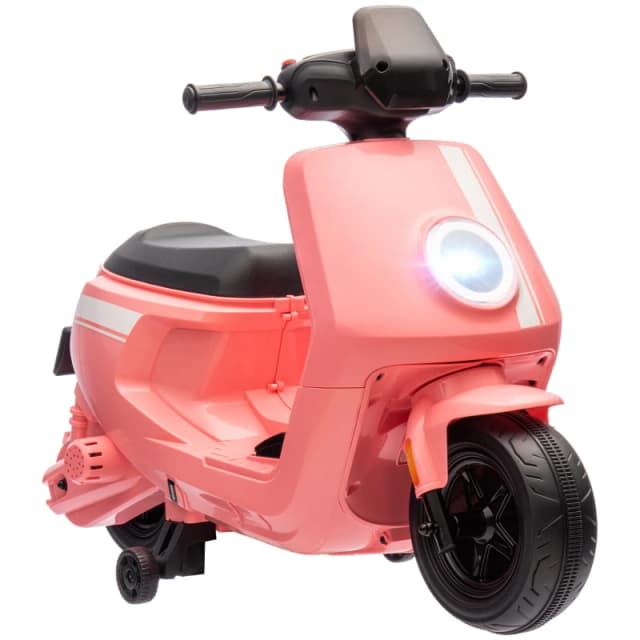 AIYAPLAY 6V Kids Electric Motorbike with Headlight and Music Pink