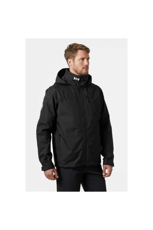 Helly Hansen Sport Mens Crew Hooded Midlayer Sailing Jacket 2.0 in Black Size: Small Black Male S