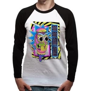 Rick And Morty - Pop Culture Mens Large Baseball Shirt - White