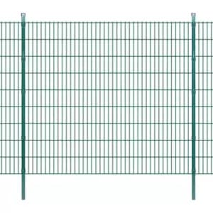 Vidaxl - 2D Garden Fence Panels & Posts Green 2008x1830 mm 4m - Green