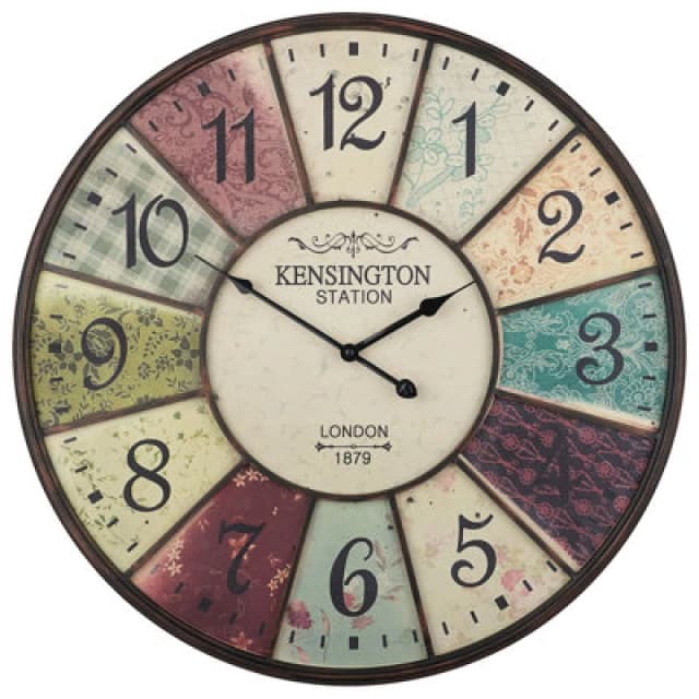 Beliani Wall Clock Boswil 59cm Metal Multicolour