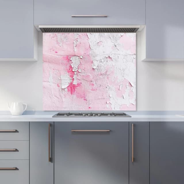 Warren Reed - Designer Light Pink Textured Effect Kitchen Splashback Size: 600mm x 750mm Pink Unisex 600mm x 750mm