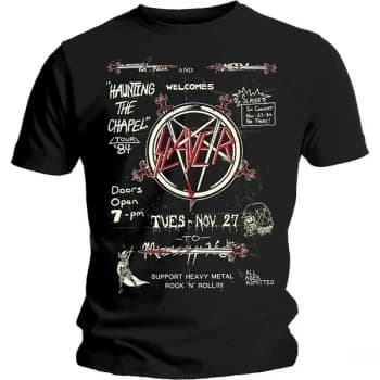 Slayer - Haunting 84 Flier Unisex Large T-Shirt - Black