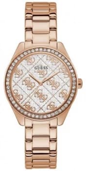 Guess Womens Sugar Rose Gold Tone Steel Bracelet Watch