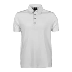 Tee Jays Mens Pima Short Sleeve Cotton Polo Shirt (M) (White)