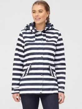 Regatta Bertille Waterproof Jacket - Navy/Stripe