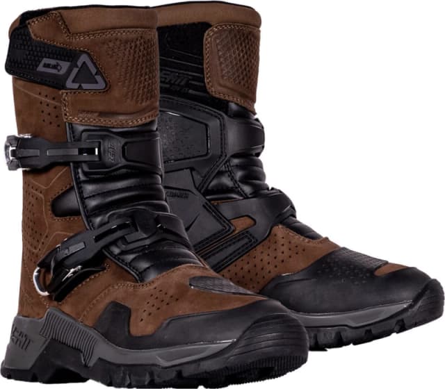 Leatt ADV Hydradri 7.5 Short waterproof Motorcycle Boots, brown, Size 45 46 for Men