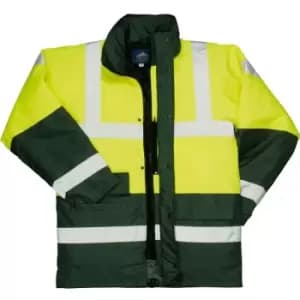 Portwest S466YGRXL - sz XL Hi-Vis Contrast Traffic Jacket - Yellow/Green