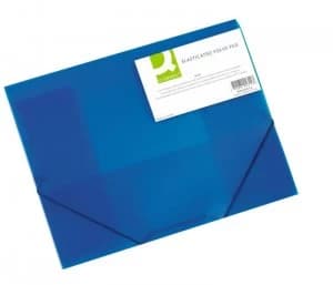 Q Connect Elasticated Folio Blue
