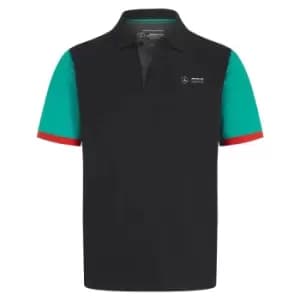 2022 Mercedes FW Colour Black Polo Shirt (Black)