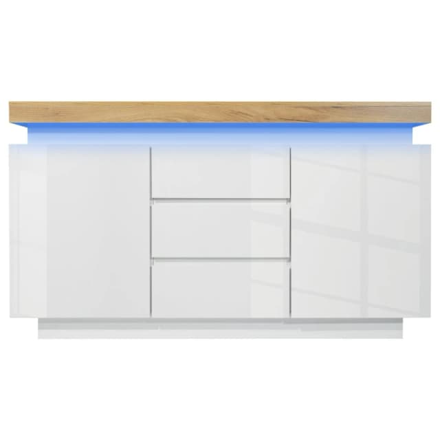 Urban Meuble Modern LED High-Gloss Sideboard Chest of Drawers White unisex One Size