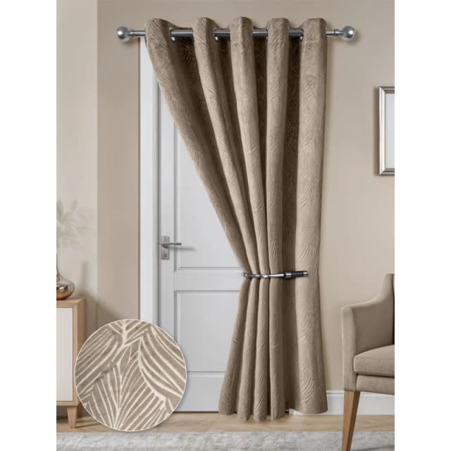 Emma Barclay Eyelet Door Curtain Thermal Blackout Twilight Stone unisex 168x213cm