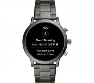 Carlyle HR FTW4024 Smartwatch - Smoke, Stainless Steel Strap, Stainless Steel