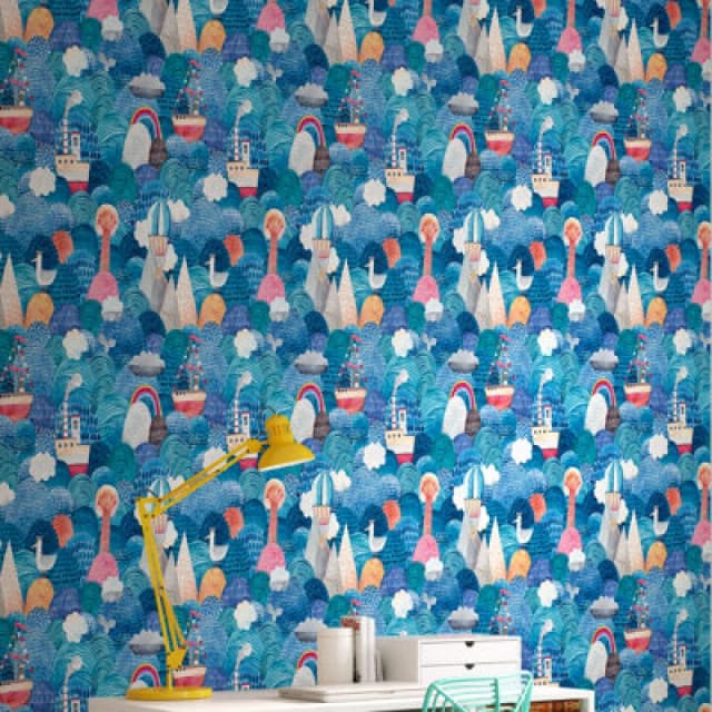 Hoopla Walls Ships Ahoy Ocean Mix 10M Wallpaper