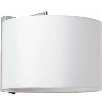 Faro Sahara - 1 Light Indoor Wall Light Chrome with White Shade, E27