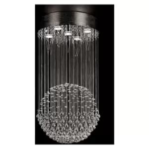 Italux Lighting - Italux Lucid Crystals 5 Light Cluster Pendant Ceiling Light, GU10