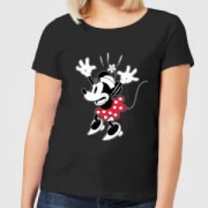 Disney Minnie Mouse Surprise Womens T-Shirt - Black