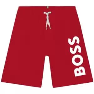 Boss Junior Logo Swim Shorts - Red