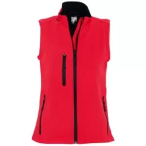 SOLS Womens/Ladies Rallye Soft Shell Bodywarmer Jacket (M) (Red)