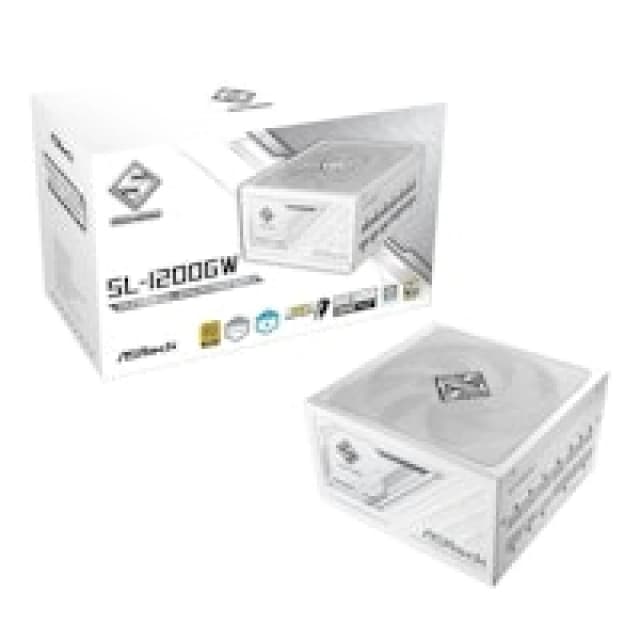 ASRock Steel Legend SL-1000G 1000W ATX 3.1 PCIe 5.1 80 Plus Gold Modular Power Supply - White