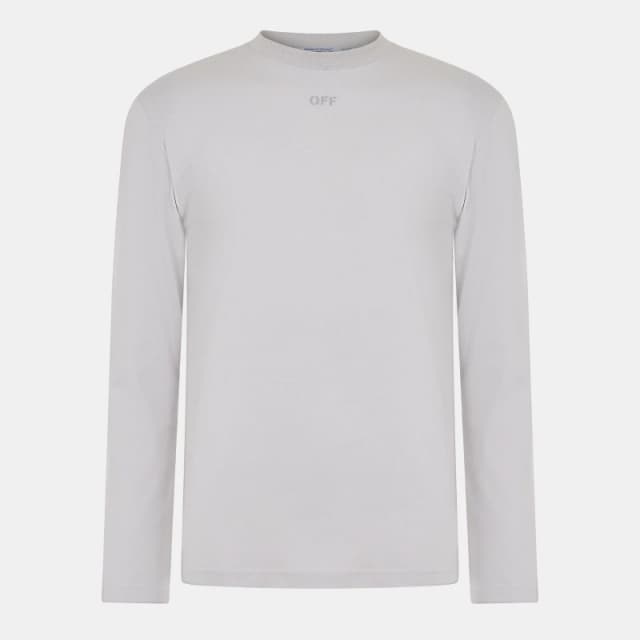 Off White Mens Brick Skate T Long Sleeve T-Shirt Light Stone male XS