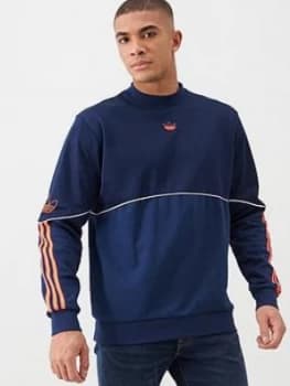Adidas Originals Outline Crew Neck Sweat - Navy