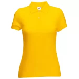 Fruit Of The Loom Womens Lady-Fit 65/35 Short Sleeve Polo Shirt (2XL) (Sunflower)