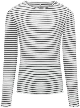 Kids Only Gila LS ribbed top Long-sleeve Shirt white blue