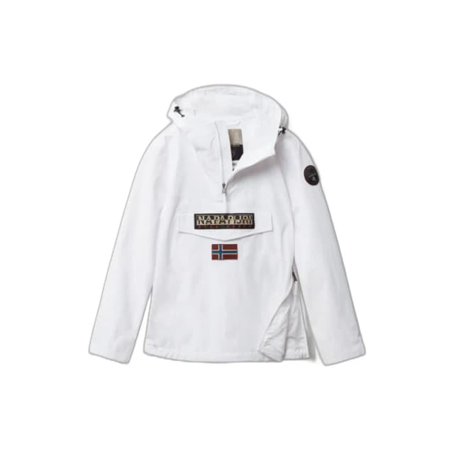 Waterproof hooded jacket Napapijri Rainforest Blanc Male L