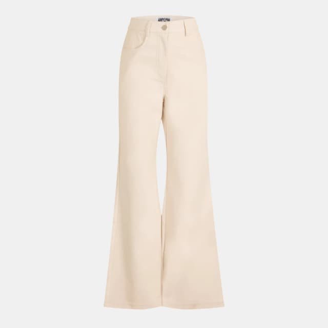 AmyLynn Womens Wide Leg Trousers White female 8 (S)