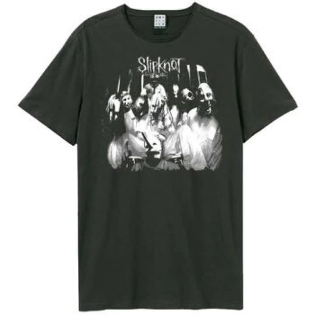 Amplified Amplified Men Masks Slipknot T-Shirt in Charcoal Size: X-Small Charcoal XS Male 5063300421703